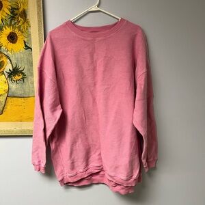 Aerie Pink Ribbed Sweatshirt